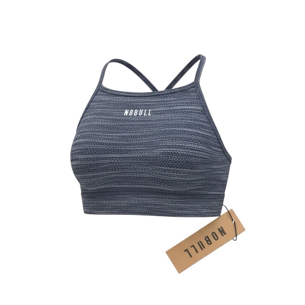 NOBULL High-Neck Sports Bra XS Navy Melange NWT
